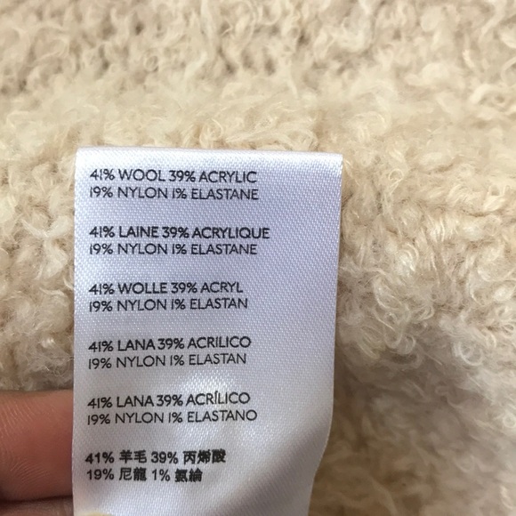 NWT! Free People XS cream long wool blend Cardigan - Picture 6 of 8